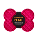 LickiMat SloDog Slow Feeder Plate pink on white background