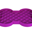 LickiMat SloDog Slow Feeder Plate purple on white background