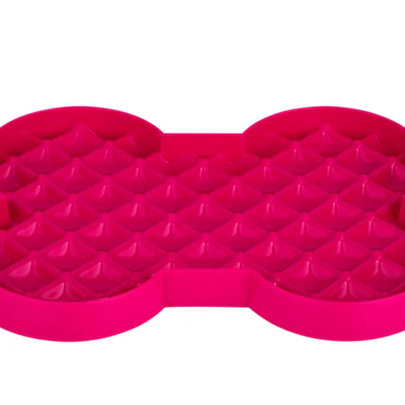 LickiMat SloDog Slow Feeder Plate pink close up on white background