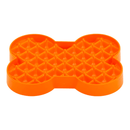 LickiMat SloDog Slow Feeder Plate Small orange close up on white background