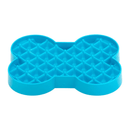 LickiMat SloDog Slow Feeder Plate Small turquoise close up on white background