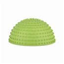 White background with a green LickiMat Wobble slow feeder with a bobbly internal surface, turned inside out.