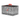 White background with a black mesh MDC cat carrier with a white tray inside and a red handle and pin.