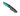 White background with a blue and black Mikki Deluxe Flea Comb with metal teeth and a small pink 'M' on the handle. 