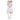 White bear shaped dog toy with long arms and legs, stitched detail eyes, brown nose with tags attached to top and mid-section. Pictured on a white background. 