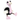 Ostrich dog toy with pink neck and head, black and white body with pink, black and white twisted rope legs connected to pink feet. Pictured on a white background.