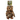 Large brindle brown owl dog toy attached to a green cardboard backing with white text 'Forest Friends Ollie Owl' and smaller text saying 'Plush squeaky dog toy'