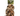 Small brindle brown owl dog toy attached to a green cardboard backing with white text 'Forest Friends Ollie Owl' and smaller text saying 'Plush squeaky dog toy'