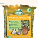 Oxbow Orchard Grass Feeding Hay close up on white background