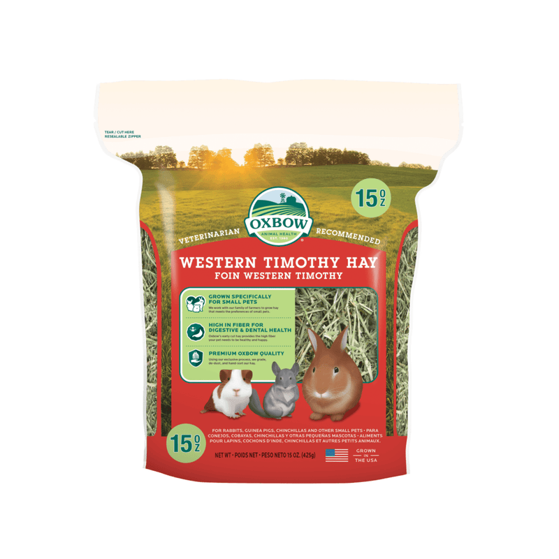 Oxbow Western Timothy Feeding Hay on white background