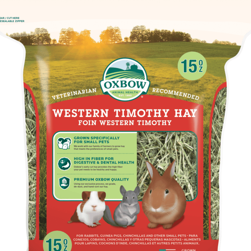 Oxbow Western Timothy Feeding Hayclose up on white background