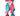 Two PSA brand fish-shaped cat toys with a pink and blue gradient design, shown hanging from their original retail packaging card.