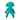 A teal corduroy dog toy shown from the back, featuring a patterned blue backrest with white paw prints and a white brand tag on the side.
