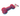 A bone-shaped dog toy with red, blue, and purple translucent spikes, shown with its pink and white packaging card on a white background.