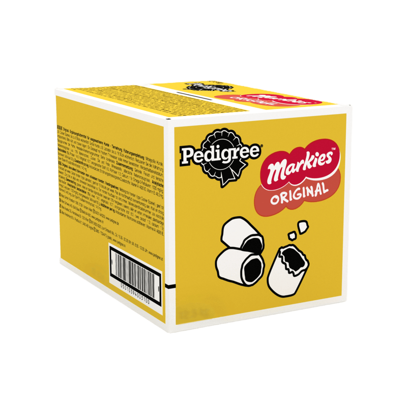 Pedigree Markies Adult Dog Treat Biscuits 12.5kg box on a white background