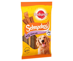 Pedigree Schmackos Dog Treats Multi Mix 12 pack on white background