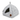 Grey plush igloo pet bed with a brown circle tag with 'PF' written on it on a white background. 