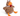 Brown Chicken dog toy with orange beak and feet, red comb and wattle sat on a white back ground. 