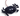 Close up of black spider cat toy on a fishing-style rod with stitched eye and smile details. On a white background. 