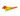 Green, pink and yellow Hummingbird cat toy with a three curls of ribbon as tail on a white background. 