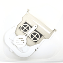 Petface Hooded Corner Cat Litter Tray scoop and filter on white background