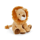 Plus beige dog toy against white background right