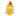 Front view of yellow and red Piranha cat toy with white felt teeth and blue fins on a white background. 