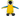 Yellow parrot with blue wings