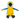 Yellow parrot with blue wings