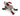 Rear view of a grey reindeer dog toy with green and red twisted rope for legs, red fabric antlers and red stitching 'PF' on it's hip pictured on a white background. 