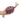White background with a hand holding a purple Petface Rubber Rugby Ball Dog Toy with rope. 