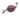 White background with a purple Petface Rubber Rugby Ball Dog Toy with rope. 