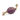 White background with a purple Petface Rubber Rugby Ball Dog Toy with rope. 