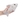 Hand holding grey plush shark toy with orange 'PF' detail on tail on white background. 