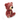 Side view of  a brown teddy bear dog toy with a cream muzzle, belly and paws sat on a white background. 