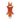 Squirrel dog toy with orange fur and a white chin, tail made out of orange microfibre with a white tip on a white background. 