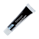 White background with a black and white tube of Petosan Toothpaste for pets. 