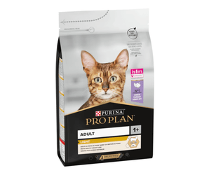 Purina Pro Plan Light Adult Dry Turkey Cat Food on white background