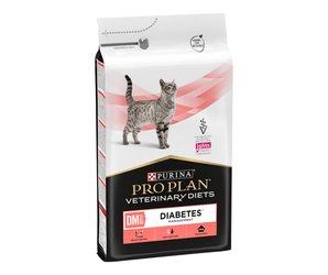 Purina Pro Plan Veterinary Diets DM Diabetes Dry Cat Food on white background