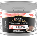 Purina Pro Plan Veterinary Diets DM Diabetes Wet Cat Mousse close up on white background