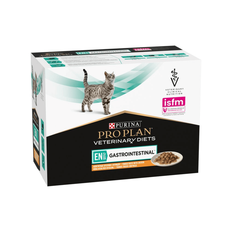 Purina Pro Plan Veterinary Diets EN Gastrointestinal Wet Cat Food (Chicken) on white background
