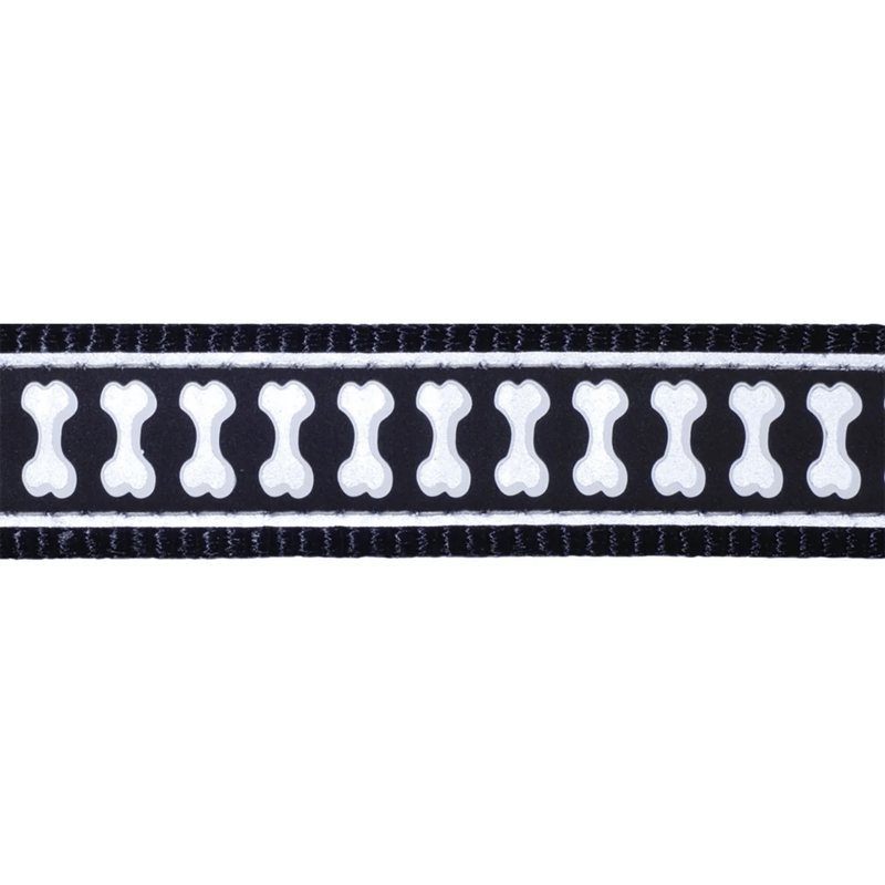 The Red Dingo Black Bones Dog Lead pattern