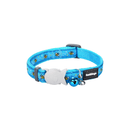 A Red Dingo Bumble Bee Turquoise Cat Collar on a white background
