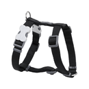 A Red Dingo Classic Black Dog Harness on a white background