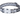 A close up of the Red Dingo Cool Grey Stars Dog Collar on a white background