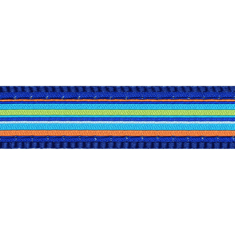 The Red Dingo Dark Blue Striped Dog Lead pattern