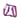White background with a purple 'Red Dingo' harness with purple hearts on it.
