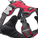 A close up of a Red Dingo Padded Red Dog Harness on a white background