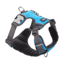 A Red Dingo Padded Turquoise Dog Harness on a white background