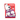 White background with a purple 'Red Dingo' puppy kit with purple hearts on it, attached to a red cardboard backing with a illustrated puppy on it.
